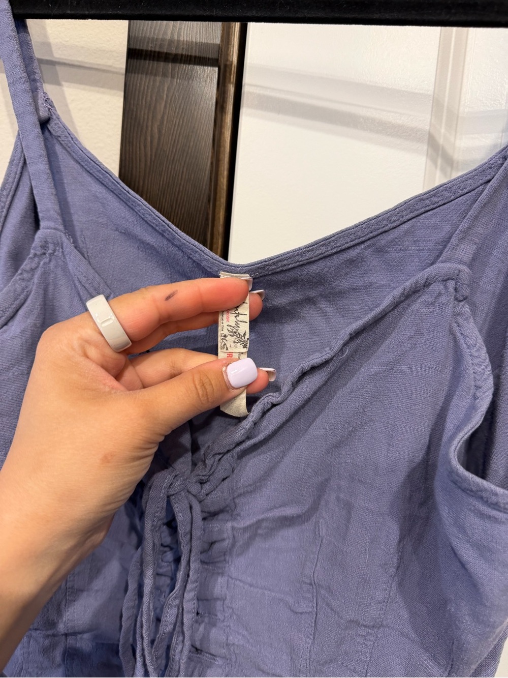 Free People purple lace front tank top - Picture 2 of 2